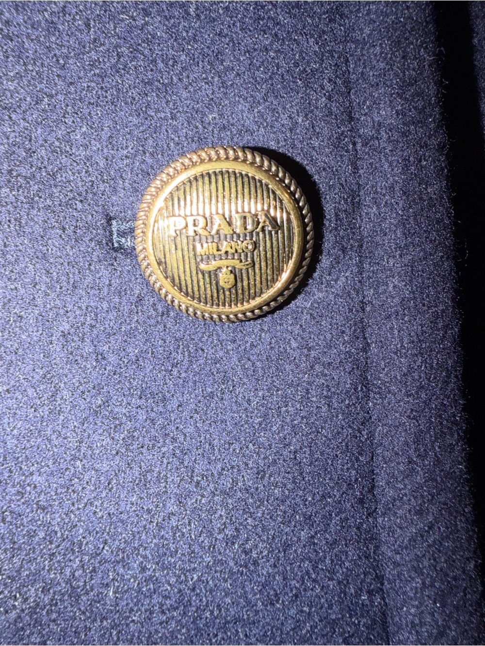 Prada Mini Skirt with gold Prada buttons - Picture 2 of 9